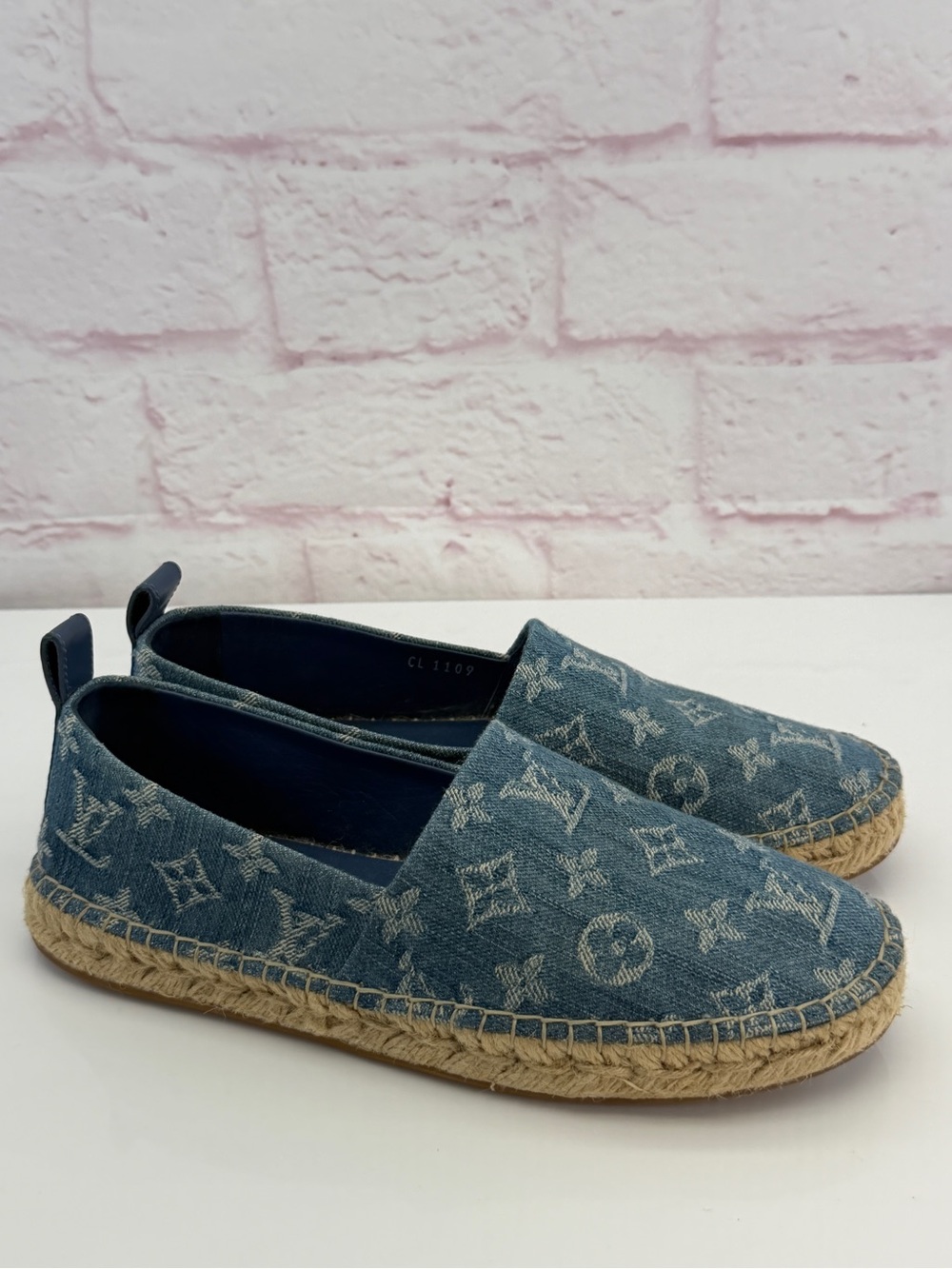Louis Vuitton Women's Starboard Denim Espadrille Slip-Ons 36.5